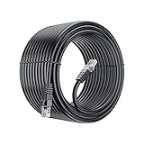 Vsnetwork LAN Kabel 100m CAT 6 Netzwerkkabel geschirmtes UTP CAT6 Ethernet Kabel Patchkabel RJ45 100 Meter, UTP CAT6 CCA RJ45 Patch Cord Ethernet Kabel Gigabit 1000 Mbps 550 MHz Schwarz