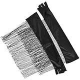 SOLUSTRE Elastische Lange Schwarze Opernhandschuhe aus Samt mit Quasten Design für Abendpartys Hochzeiten und Tanzveranstaltungen