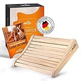 ALPENHAUCH Sauna Kopfstütze Holz [100% Naturholz] - Ergonomische Saunakopfstütze Holz - Edles Sauna Zubehör Infrarotkabine - Komfortable & breite Kopfstütze Sauna Holz für Sauna & Infrarotkabine