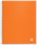 Miquelrius Großer Spiralbindung Gitter Notebook, Candy Code (8,5 x 11, 4-subject, graph Seiten) Orange