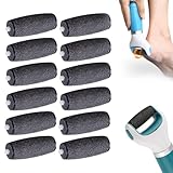 12 Stück Hornhautentferner Ersatzrollen,Zum Entfernen Harter Haut,Ersatzrollen Kompatibel,Für Hornhautentferner,Hornhautraspel Elekt,Nachfüll Rollen, Kompatibel Mit Hornhautentferner(Schwarz)