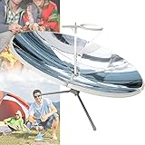 JMOUZHG Konzentrierender Solarkocher, Parabol-Solarkocher, langlebig und nicht verformt, Wasser kochen, braten, Dampf, Eintopf, Landwirtschaft