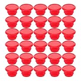 HOODANCOS 40 Stück Lenkerendkappen Fahrrad Kunststoff Rot Ergonomische Endstopfen für Rennräder und Mountainbikes Stoßdämpfend und Wetterfest für Sicheren Halt