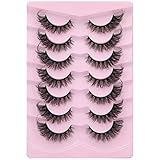 Wimpern Fake Lashes Natural Look Russian Strip Cat Eye 3D Künstliche Falsche Wimpern D Curl Lashes von Lvmixwig