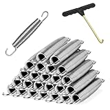 YTSMFL 10 Stück Ersatz Trampolin Federn, Edelstahl Ersatzfedern Robuste Trampolinfedernaus T-Haken Trampolin Federn für 240 244 305 360 366 396 400 426 bis 430 cm