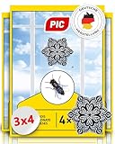 PIC Fliegenfalle Innenbereich – 3x4 Klebefallen Mandala-Motiv für Fast unsichtbare Fliegen, Fliegenfalle Klebefalle, Geruchsneutrale Anti-Fliegen-Aufkleber