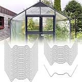 Edelstahl Gewächshaus Klammern - Sturmfest für Hohlkammerplatten, Gewächshaus Zubehör mit 100 Stück