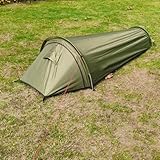 Filteilect Ultraleichtes, wasserdichtes Campingzelt für Personen, tragbares Einzelzelt mit PU3000/4000 Regenschutz, 210D Oxford-Boden, für einfachen Aufbau, Wanderzelt für den Außenbereich (grün)