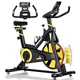 Labgrey Heimtrainer Fahrrad mit Magnetischer Widerstand, Fitness Fahrrad für Zuhause, Indoor Kardio Training, Bike mit Pulsmesser, LCD Display, Sitz & Widerstand Einstellbar, Bis 136 kg