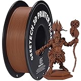 GEEETECH Matte PLA Filament, 3D-Drucker PLA Filament 1 kg Spule, Genauigkeit +/- 0,03 mm, Braun