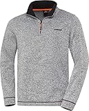 NORDCAP Strickfleece-Troyer, Warmer Unisex Pullover aus Strick und Fleece, atmungsaktiver Fleecepullover mit Stehkragen und Zipp für Männer & Frauen, Größe S - XXXL