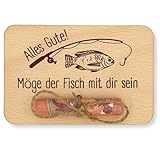 ZUKLA kleine Verpackung für Geldgeschenke 12 x 8 cm - Geschenk für Angler - Geldgeschenk Verpackung Holz - Handmade - Geschenkgutschein