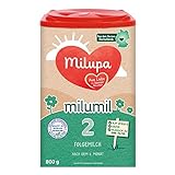 Milupa Milumil 2 – Folgemilch – Baby-Milchpulver – Nach dem 6. Monat – Passender Begleiter zur Beikost mit wichtigen Nährstoffen – Ohne Palmöl – 1 x 800 g