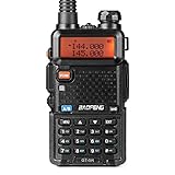 BAOFENG GT-5R Walkie Talkie, Dual Band Funkgerät für UHF VHF 144-146/430-440MHz, große Reichweite mit Speicher für 128 Kanäle, 1800 mAh Akku, Kopfhörer für Erwachsene, Wird von Chirp unterstützt