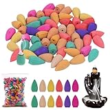 300 Stück Rückfluss Räucherkegel, Räucherstäbchen, Reverse Wasserfall Kegel, Räucherkegel Rückfluss RäUcherkegel Bunte Mischung Reverse Wasserfall Kegel für Schlafzimmer Office Yoga Zimmer