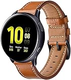 Fleshy Leaf Armband für Galaxy Watch 4, 40 mm, 44 mm, Galaxy Watch 4 Classic, 46 mm, 42 mm, 20 mm Lederarmband, für Damen und Herren, für Samsung Galaxy Watch Active 2/Watch 42 mm/3 41 mm