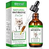 Natürliche Antibiotika für Katzen, Katzen-Antibiotika für Infektion, Katzen-Antibiotikum Unterstützt Immunsystem & Katze Allergie Relief, Juckreiz Linderung für Katzen, Katze Antibiotika für UTI, 60ml