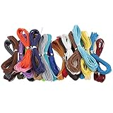 Holibanna 30Stücke Wachswachs Baumwollschnur für DIY Armbänder Halsketten und Schmuckherstellung Langlebige Bastelschnur Farben für Projekte