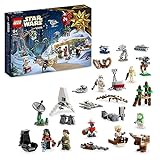 LEGO 75366 Star Wars Adventskalender 2023, Weihnachtskalender mit 24 Geschenken, darunter 9 Figuren, 10 Fahrzeug-Spielzeuge und 5 Mini-Modelle, Advents-Geschenk zu Weihnachten für Kinder und Fans