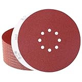 Sztaoip 40 Stück Schleifpapier 225mm Klett 8 Loch – Körnungen 60 – Schleifscheiben Schleifblätter 225mm für Trockenbauschleifer Deckenschleifer Schleifgiraffe