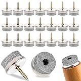 Soodyoow 50 Stück Filzgleiter Schrauben, 22 mm Filzgleiter für Stühle, Rund Stuhlgleiter für Fliesen, Stuhlbeinschoner für Möbel Stühle Laminat Parkett Fliesen