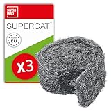 SWISSINNO Rollen Mäuse Stahlwolle - Nagetier, Schädlings und Insektenschutz-Stahlwolle - 100% undurchdringliche Barriere für Mäuse, Ratten, Käfer, Vögel und Schnecken geeignet - 3 X 50 cm lang