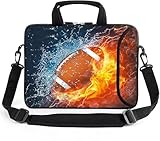AMARY Laptop-Umhängetasche, 43,2 cm (17 Zoll), verstellbare Schultergurte, bequemer Griff, Fronttasche zur Aufbewahrung von Maus (Fußball)