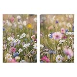 Blumen im Feld bedruckte Reisepasshülle Reisepasshülle für Reisepass Karten Schutz Reisehüllen Brieftasche Hülle RFID Blocking Leder Kartenetui für Damen Herren Blumen im Feld, Blumen im Feld,