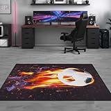 Taracarpet Kinderzimmer Teppich für Kinder, Jungen, Mädchen und Jugendzimmer Fresh Kids Fußball Flammen 80x150 cm