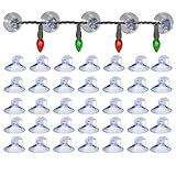 MHMondawn Suction 40er Set 40mm Transparente Saugnapf Haken - Saugnäpfe mit Haken, Saugnäpfe für Fenster - Ideal für Haus Dekoration (Saugnapf)