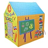 Zerodis Frühes Lernen Lernspielzeug Indoor Outdoor Spielhaus für Mädchen Gemütlicher Privater Raum 51,2 X 27,2 X 36,6 Zoll für Campingspielplatz Kinderspielzelt Faltbar