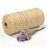 Juteschnur 2mm x 200m – Reißfeste Natürliche Bastelschnur für Garten, Dekoration und Geschenkverpackungen, Juteseil