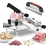 BAOSHISHAN Handbuch Gefrorener Fleischschneider Manueller Fleischschneider Meat Slicer für Kräuter Ginseng Nougat Speck Verstellbare Dicke GZM-3120