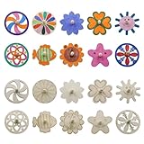 20 Stück Holzkreisel,Kreisel Holz für Kinder,Holzkreisel Bausatz Kinder,Kreisel aus Holz zum Bemalen und Basteln,für Mitgebsel Kindergeburtstag Gastgeschenke