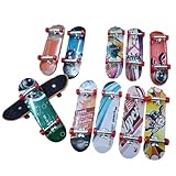 Finger Mini Skateboard - 12pcs Deck Truck Fingerplatine Skate -Spielzeug | Realistische Tech -Deck -Fingerboard | Compact Skateboards Spielzeug für Tricks Practice Collection