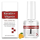 Keratin + Vitamine C Nagel- und Nagelhautöl, Keratin-Protein-Nagel spendet Feuchtigkeit und stärkt die Pflege, verdrängt rissige Nägel und starre Nagelhaut, tiefe Feuchtigkeit für Nägel und Nagelhaut