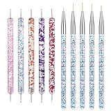 Larrel 10 Stück Nagelkunstpinsel Pinsel Set, Dotting Tool Nail Art PinselSet Dotting Pen und Gel Brush Nageldesign Stifte Brush Acryl Nagel Kunst Pinsel für Gel Nagelspitze DIY Nail Art Design