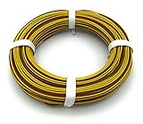 BELI-BECO L2218/25 Kabel - Kupferlitze 2 x 0,14 mm² (1x18x0,10 mm) - Zwillingsleitung - 25 m Ring (Gelb-Braun)