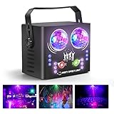 Discokugel Discolicht Partylicht, LED RGB Licht DJ Projektor Musikgesteuert DJ Disco Lichter, DMX Effektstrahler Für KTV Familientreffen Hochzeit Geburtstag Halloween Adventskalender