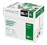 Navigator Universal Kopierpapier 80g/m² A4, weiß, Karton zu 2.500 Blatt (5x500 Blatt)