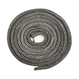 TDCuizent Schwarzes Fiberglas-Dichtungsseil für Ofentüren, 6 mm, 8 mm Durchmesser, 2 m Länge, für Holzofen, Holzbrenner, Kamin-Dichtung, Ersatzschnur, Kamin, Ofen, Kessel, Industrie (8 mm)