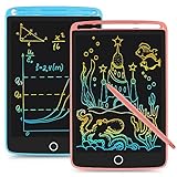 SUNLU 2 Pack LCD Schreibtablett, elektronische Zeichnung Schreibtafel, löschbare Zeichnung Doodle Pad, Spielzeug für Kinder Erwachsene Lernen und Bildung, 8.5IN (Blau+Rosa)