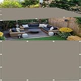 Sonnensegel inkl Befestigungsseile 1 x 1.5 m Seitenschutz Balkon Ohne Bohren Wetterbeständig Rechteck Uv-Block inkl Befestigungsseile für Hof, Deck, Pergola, Taupe