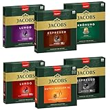 Jacobs Kaffeekapseln Vielfaltsbox, 6 Sorten, 6 x 20 Getränke, Nespresso* kompatible Kaffee Kapseln, 120 Kapseln
