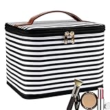 Make-up-Taschen Organizer, PU Leder Kosmetiktasche | Tragbare Kulturbeutel,PU Leder Reißverschlusstasche Schminktasche Reißverschluss Federmäppchen,Cosm Travel Case, Siehe Abbildung., Fare riferimento