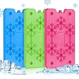 ilauke 3er Set Groß Kühlakkus, 400ML XL Kühlakkus für Kühltasche Lange Lühlung, Kühl-Akku für die Brotdose in 3 Farben für Lunch, Kühltasche und Kühlbox, Kuchenbehälter, 245 x 140 x 15 mm …