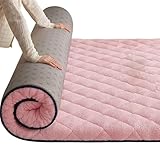 AGARES Japanische Bodenmatratze, gepolsterte Matratze, Futon-Matratze, Tatami-Mattenboden, tragbare Faltbare Campingmatratze für bequemen Schlaf Dicke Matratze(Color:D,Size:Queen)