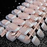 Falsche Nägel 240 Stück 12 verschiedene Größen Natürliche Künstliche Nägel zum aufkleben Künstliche Fingernägel und False Nail Tips, French Style ABS Fake Nails für DIY Maniküre Dekoration