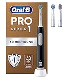 Oral-B Pro Series 1 Plus Edition Elektrische Zahnbürste — Electric Toothbrush, Inkl. 3 Aufsteckbürsten, 3 Putzmodi für Zahnpflege — Designed by Braun, Schwarz