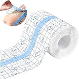 Duschpflaster Wasserfest, 10cm×10m Wasserdicht Transparent Bandage, Wasserfeste Pflaster Rolle Groß Wasserdichte Tattoo Pflaster, Folienverband Klebebandage für Sport Duschen